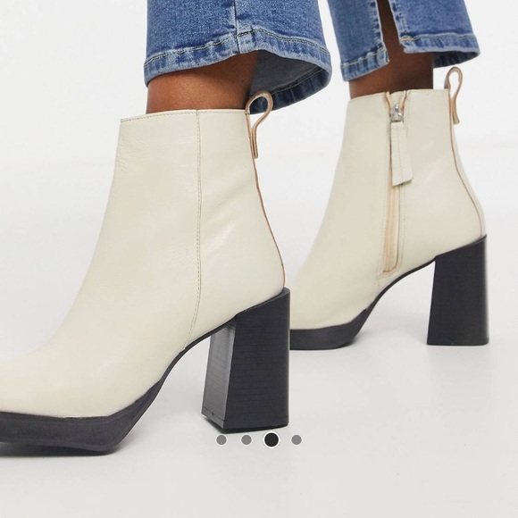 ASRA Exclusive Herington heeled boots in bone leather 🤍 - Picture 3 of 7